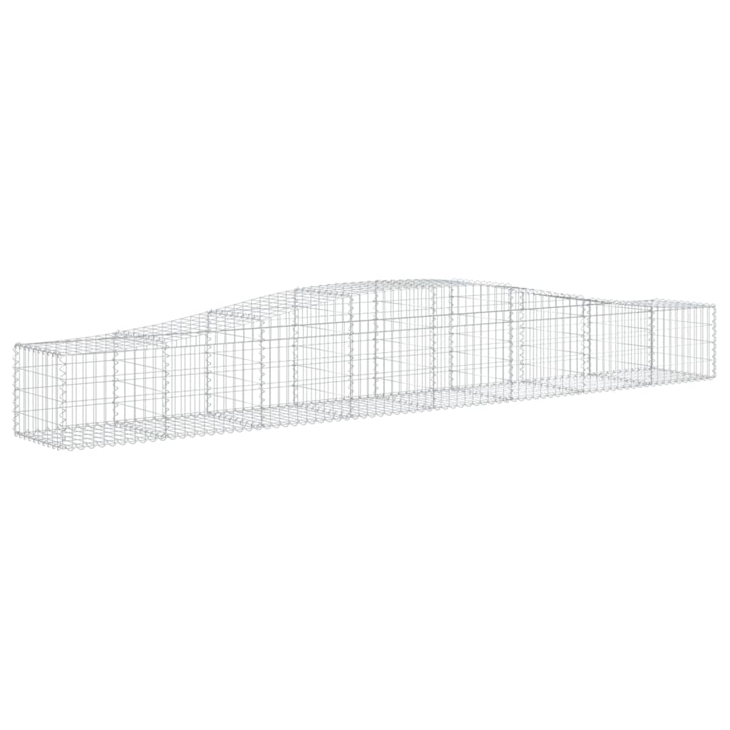 vidaXL Gabion Basket Arched Gabion Basket Planter for Flower Galvanized Iron