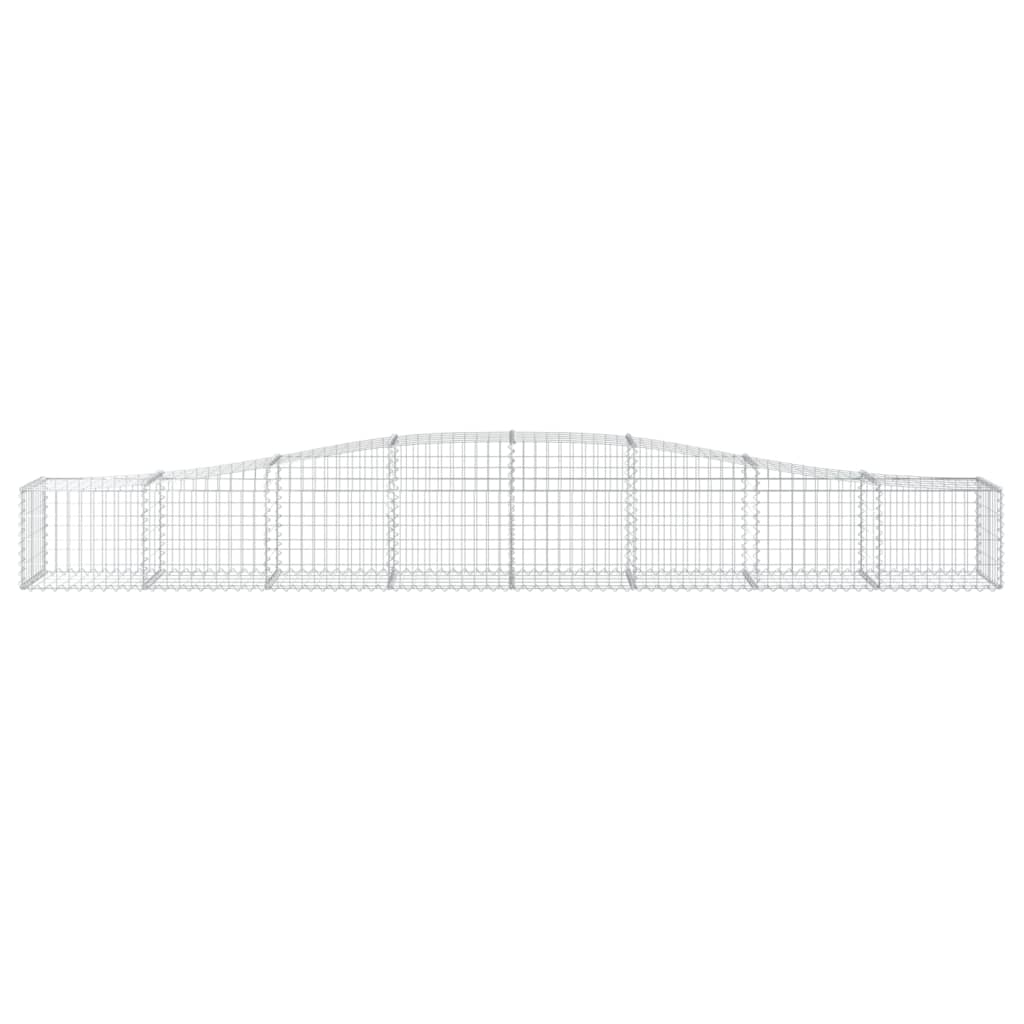 vidaXL Gabion Basket Arched Gabion Basket Planter for Flower Galvanized Iron