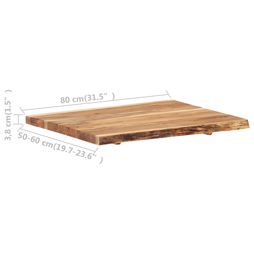 vidaXL Solid Acacia Wood Table Top Kitchen Live Edge Desk Coffee Multi Sizes-2