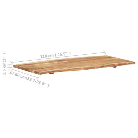 vidaXL Solid Acacia Wood Table Top Kitchen Live Edge Desk Coffee Multi Sizes