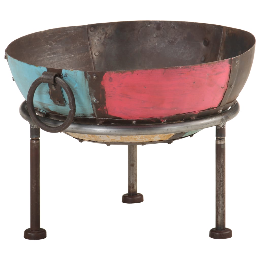 vidaXL Fire Pit Fireplace for Camping Picnic Firebowl Outdoor Firepit Iron