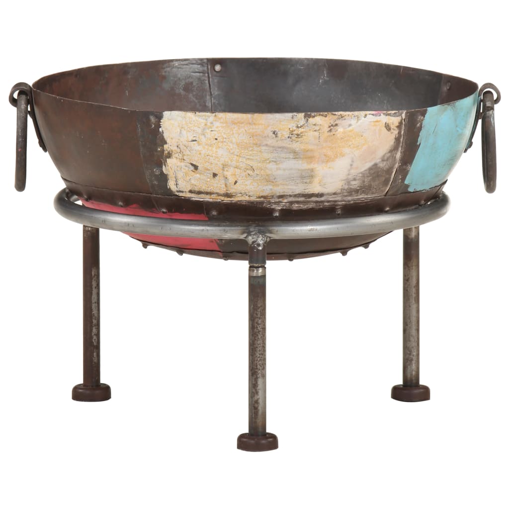 vidaXL Fire Pit Fireplace for Camping Picnic Firebowl Outdoor Firepit Iron-3