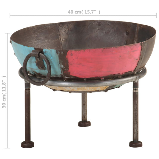vidaXL Fire Pit Fireplace for Camping Picnic Firebowl Outdoor Firepit Iron