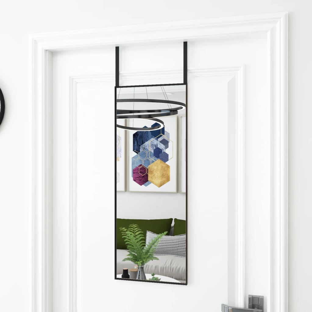 vidaXL Door Mirror Wall Mounted Mirror for Living Room Glass and Aluminum-10