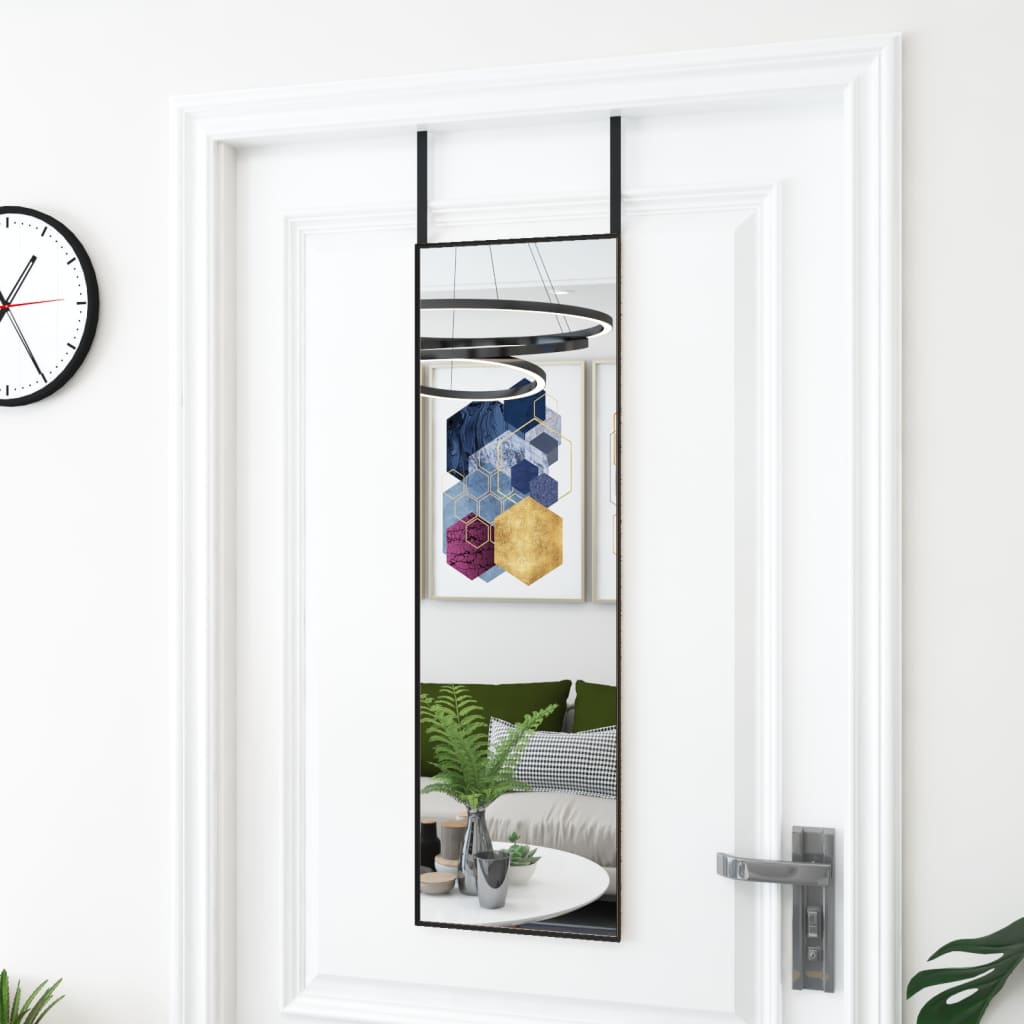 vidaXL Door Mirror Wall Mounted Mirror for Living Room Glass and Aluminum-8