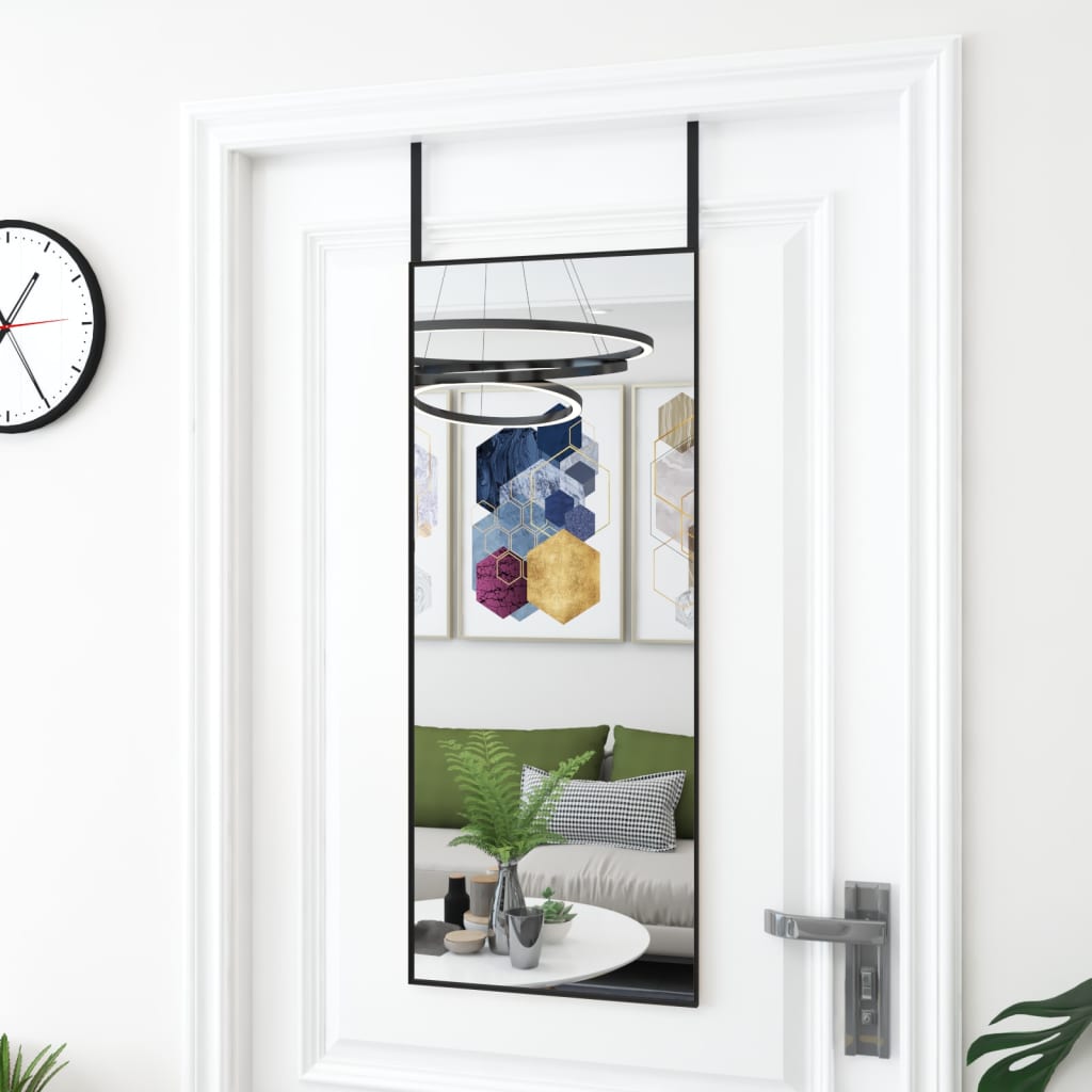 vidaXL Door Mirror Wall Mounted Mirror for Living Room Glass and Aluminum