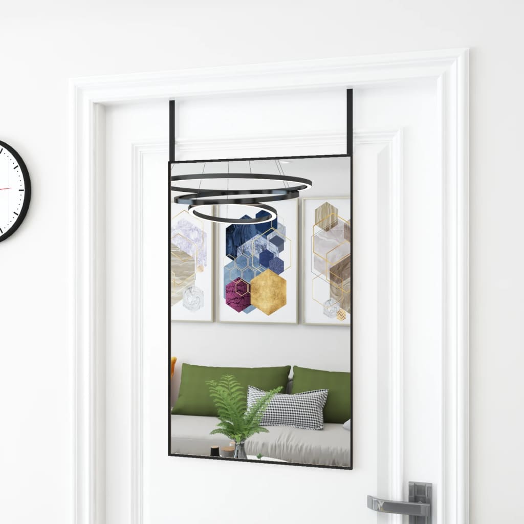 vidaXL Door Mirror Wall Mounted Mirror for Living Room Glass and Aluminum-9