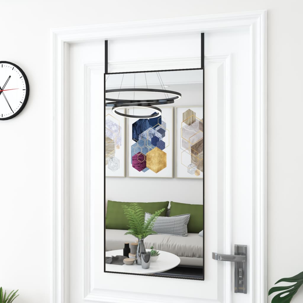 vidaXL Door Mirror Wall Mounted Mirror for Living Room Glass and Aluminum-6