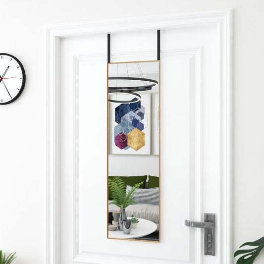 vidaXL Door Mirror Wall Mounted Mirror for Living Room Glass and Aluminum