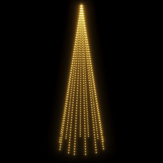 vidaXL Christmas Tree on Flagpole Warm White 732 LEDs 16 ft
