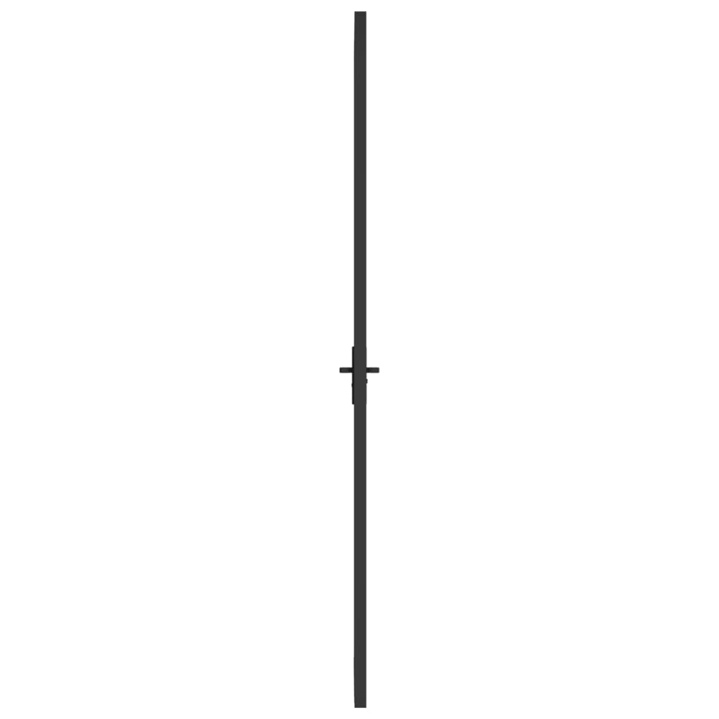 vidaXL Interior Door 40.4"x79.3" Black Matt Glass and Aluminum-2