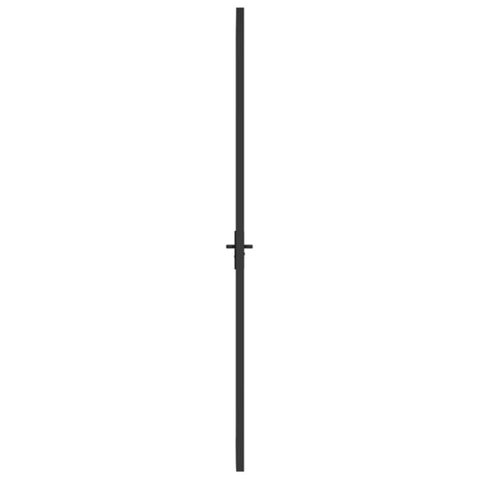 vidaXL Interior Door 40.4"x79.3" Black Matt Glass and Aluminum
