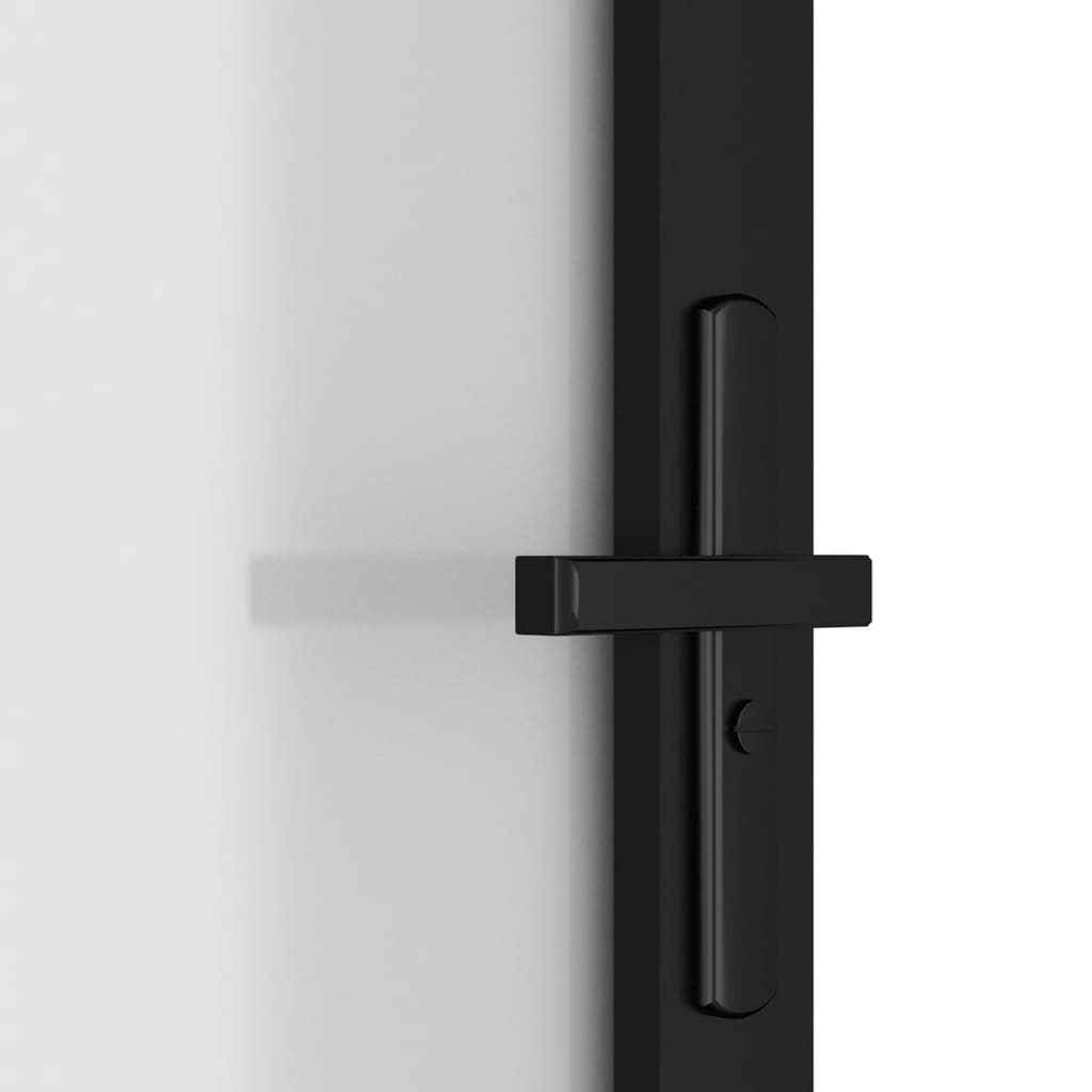 vidaXL Interior Door 40.4"x79.3" Black Matt Glass and Aluminum