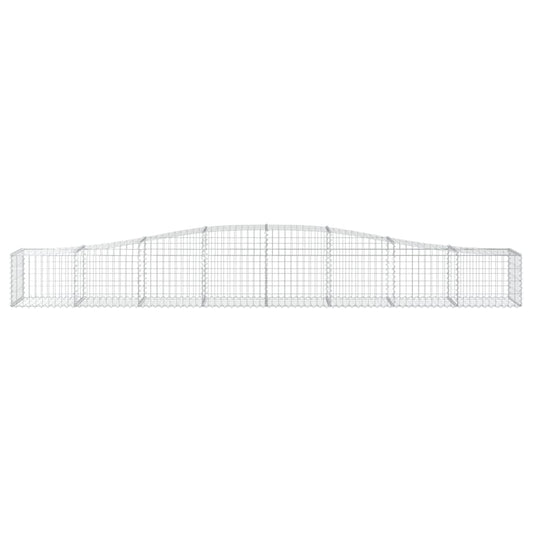 vidaXL Gabion Basket Arched Gabion Basket Planter for Flower Galvanized Iron