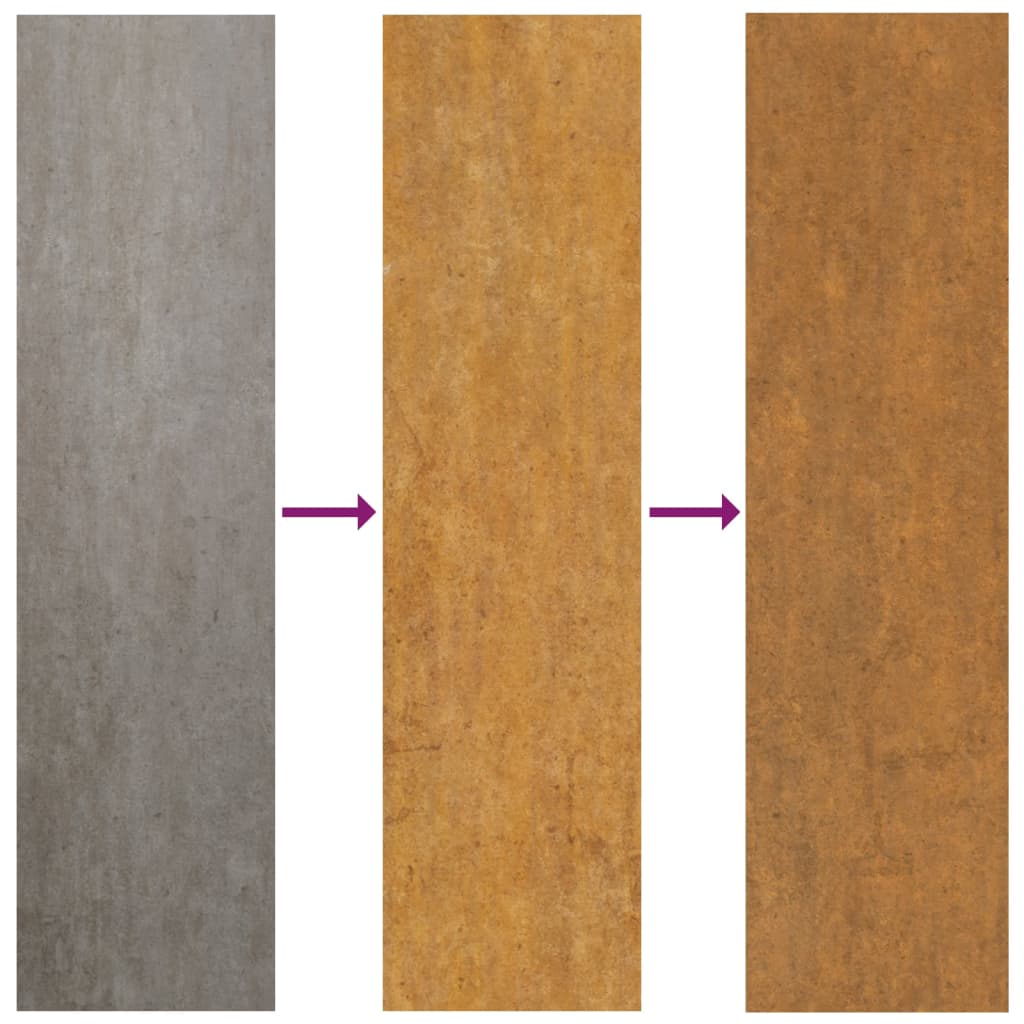 vidaXL Garden Wall Planter 19.7"x6.3"x3.9" Corten Steel-3