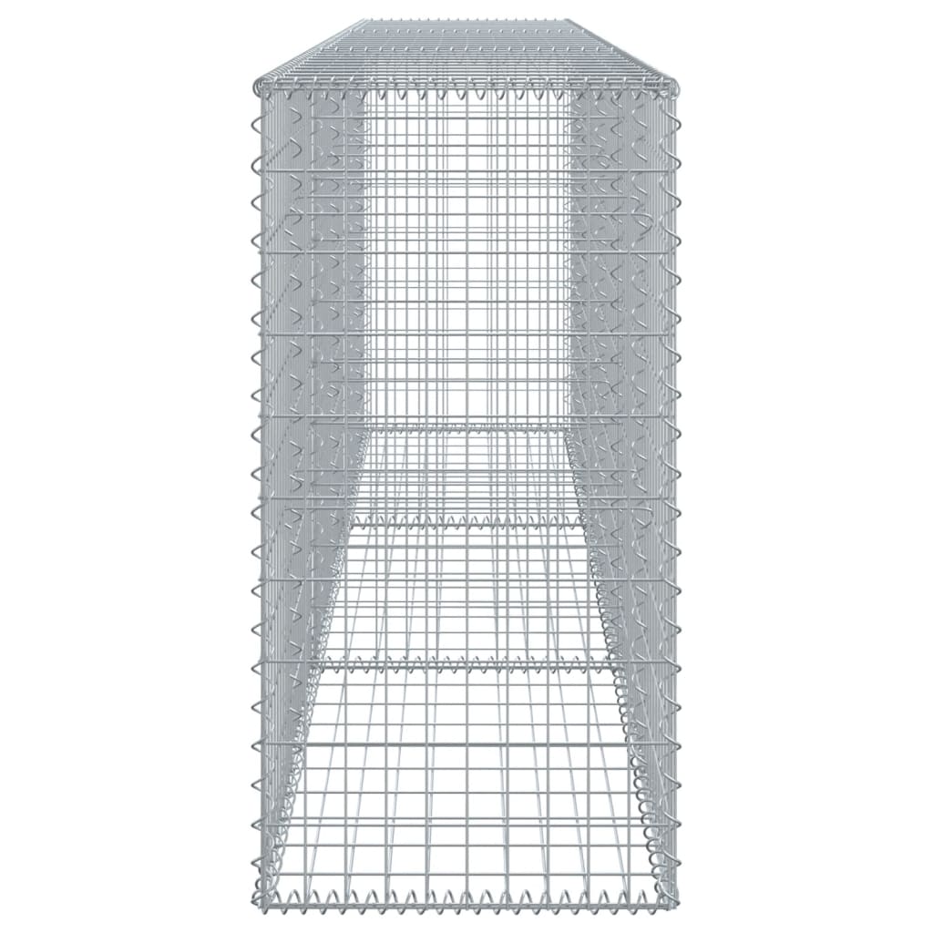 vidaXL Gabion Basket with Cover 39.4"x19.7"x39.4" Galvanized Iron-22
