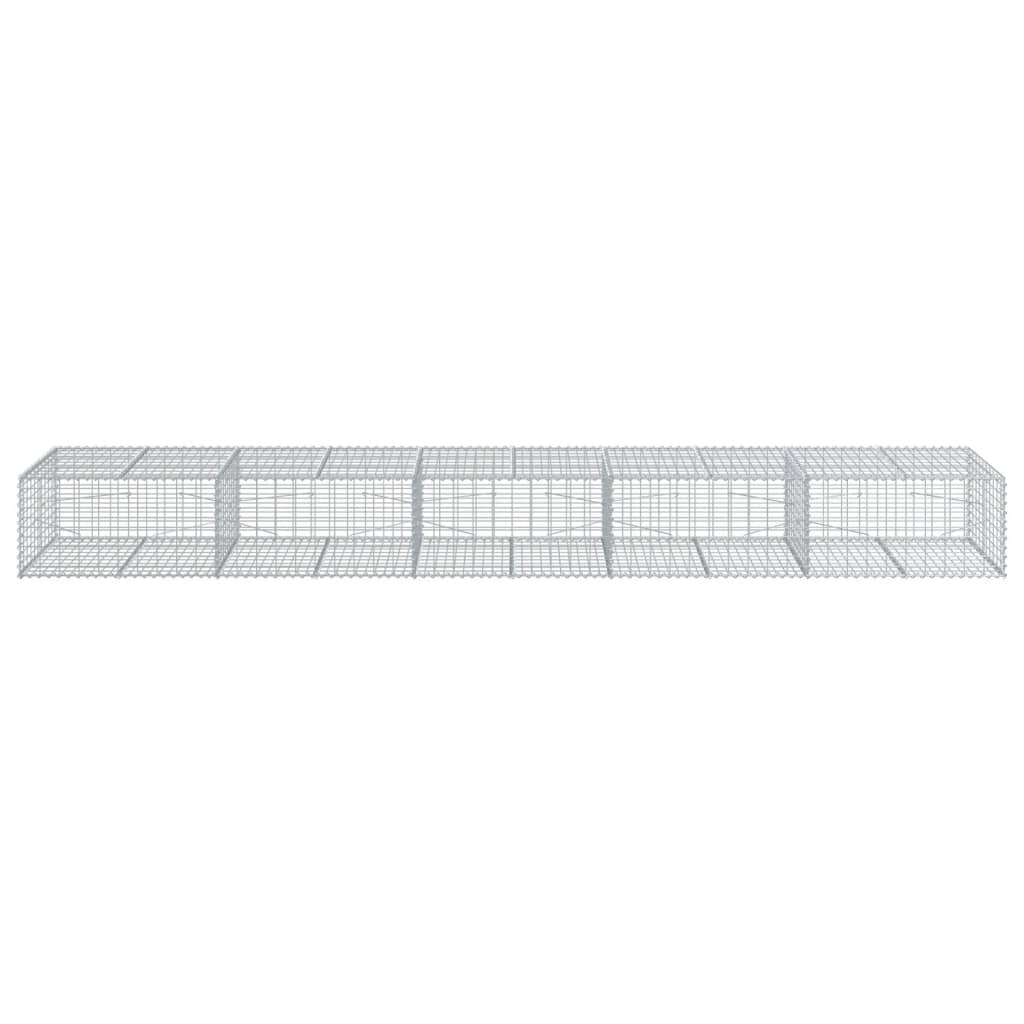 vidaXL Gabion Basket with Cover 39.4"x19.7"x39.4" Galvanized Iron-23