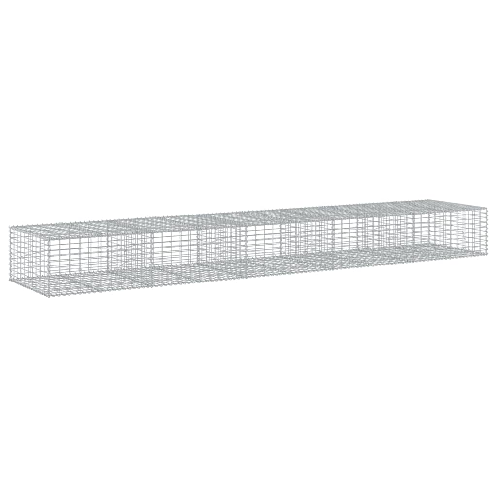 vidaXL Gabion Basket with Cover 39.4"x19.7"x39.4" Galvanized Iron-41