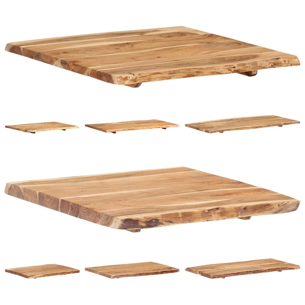 vidaXL Solid Acacia Wood Table Top Kitchen Live Edge Desk Coffee Multi Sizes-5
